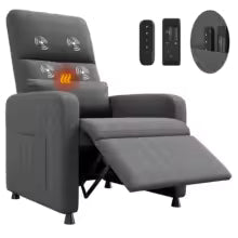 Fauteuil Relaxation Électrique avec Massage & Chaleur
