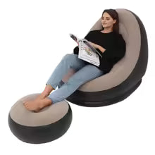 Canapé Gonflable Paresseux avec Tabouret