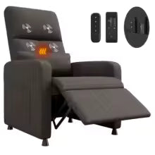 Fauteuil Relaxation Électrique avec Massage & Chaleur