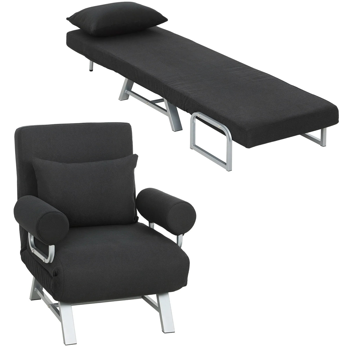 Fauteuil Convertible 1 Place HOMCOM - Confort & Gain de Place