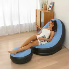 Canapé Gonflable Paresseux avec Tabouret