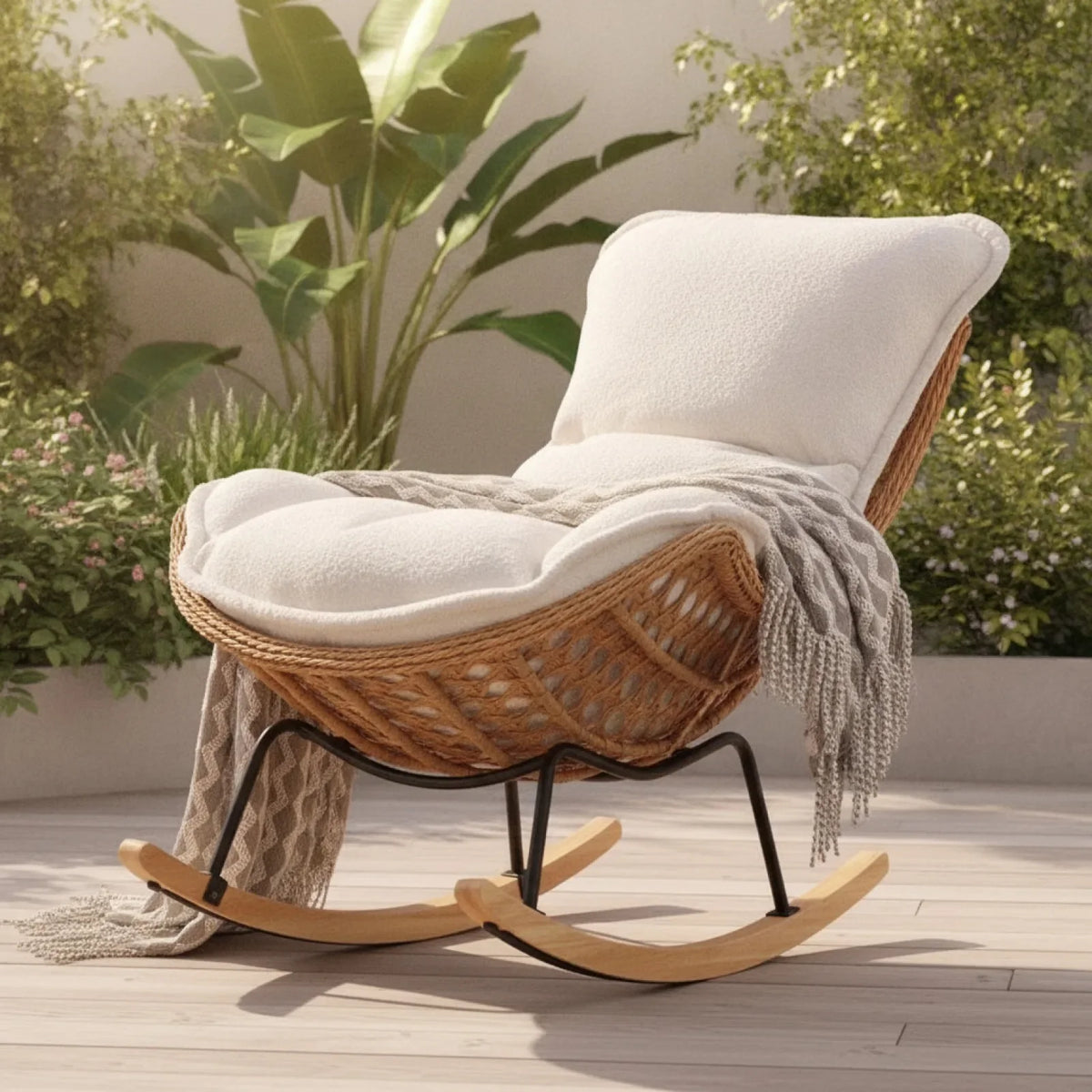 Fauteuil Rotin Inclinable Extérieur Chic