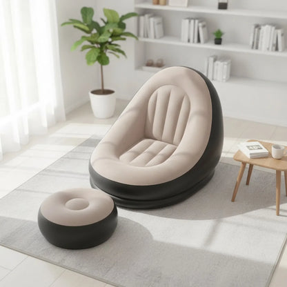 Canapé Gonflable Paresseux avec Tabouret