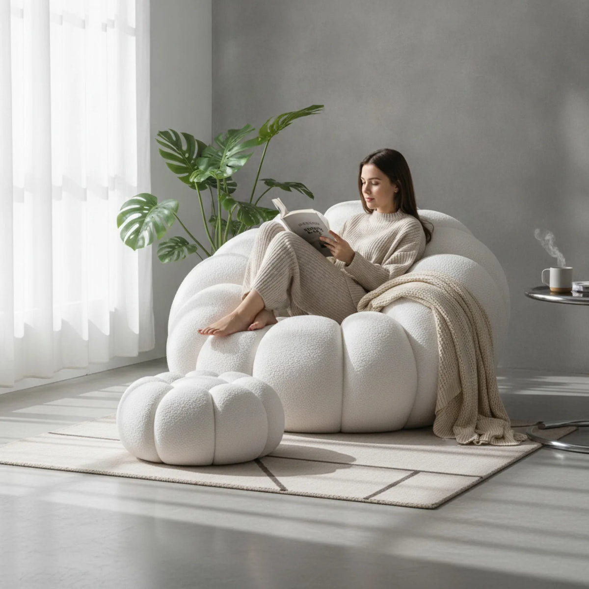 Canapé Citrouille Scandinave Confortable