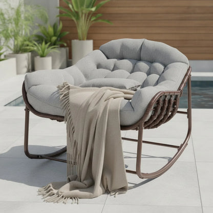 Fauteuil à Bascule Œuf Rotin Design & Confort