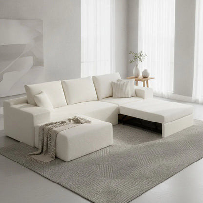 Canapé U Modulable 274cm avec Méridienne Gauche