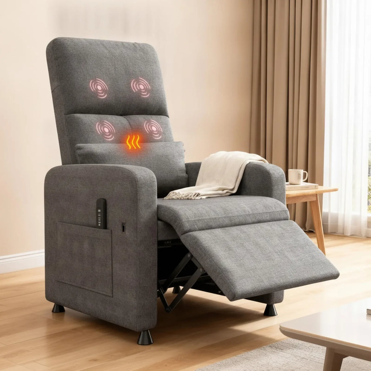 Fauteuil Relaxation Électrique avec Massage & Chaleur