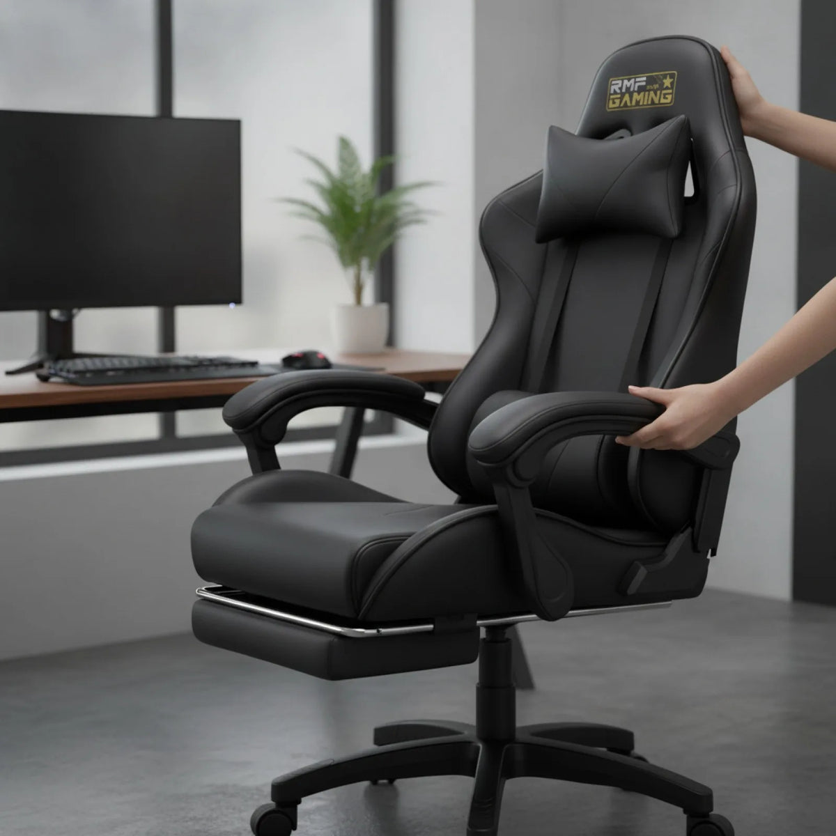 Chaise Gamer RMF Ergonomique avec Repose-Pieds