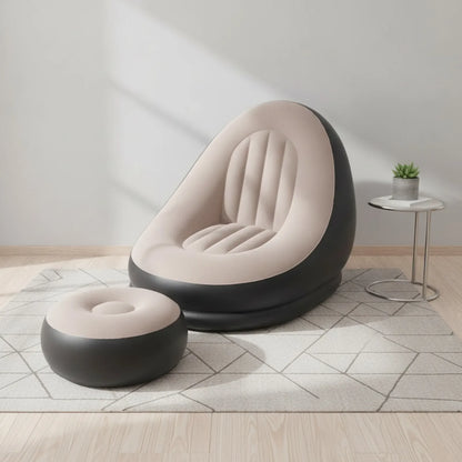 Canapé Gonflable Paresseux avec Tabouret