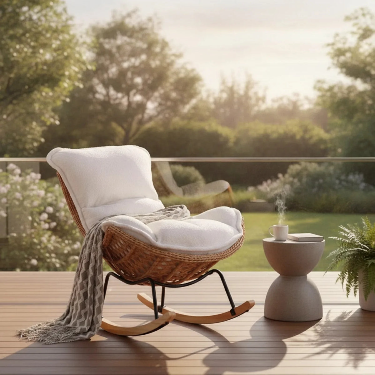 Fauteuil Rotin Inclinable Extérieur Chic