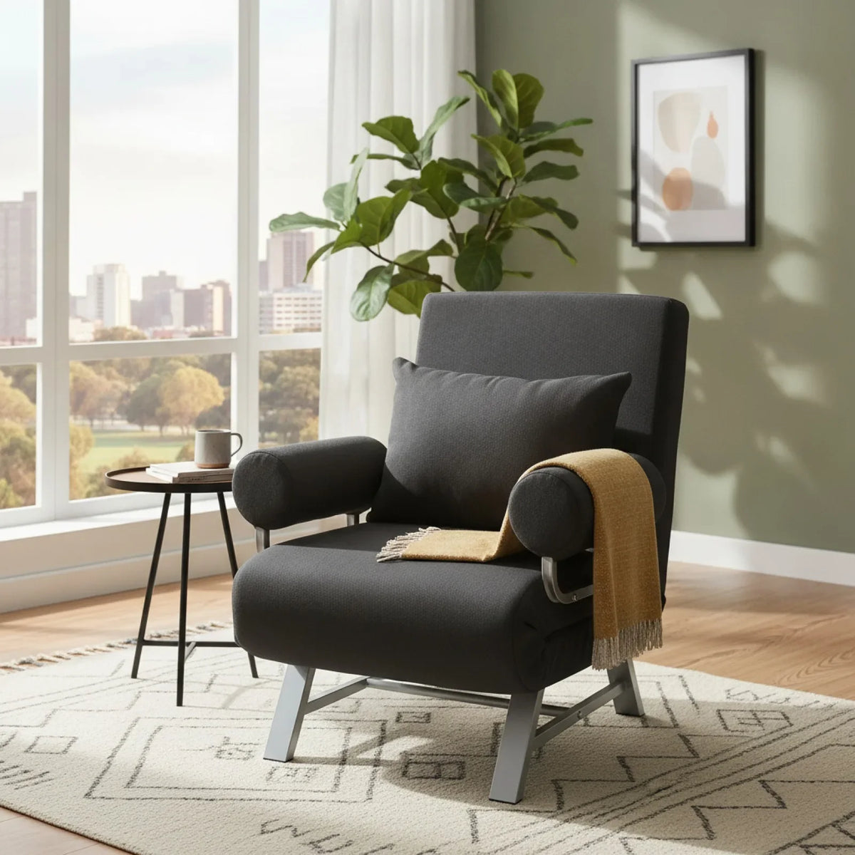 Fauteuil Convertible 1 Place HOMCOM - Confort & Gain de Place