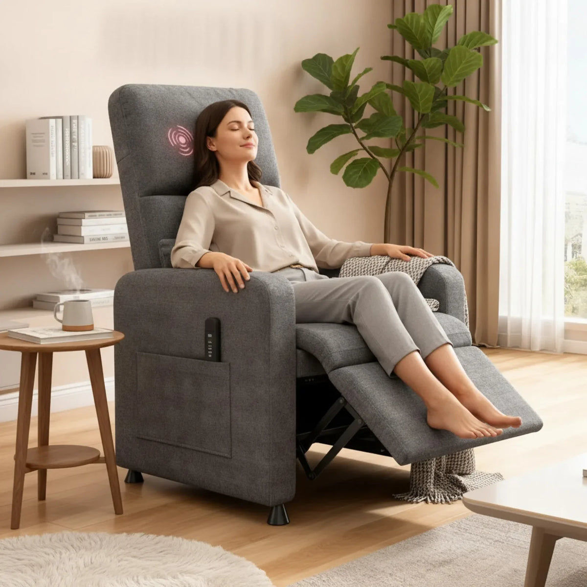 Fauteuil Relaxation Électrique avec Massage & Chaleur