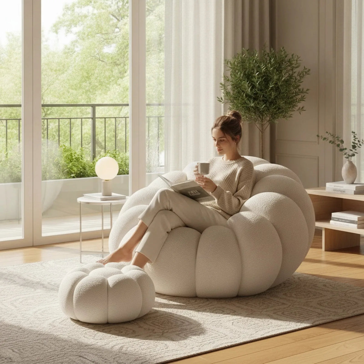 Canapé Citrouille Scandinave Confortable