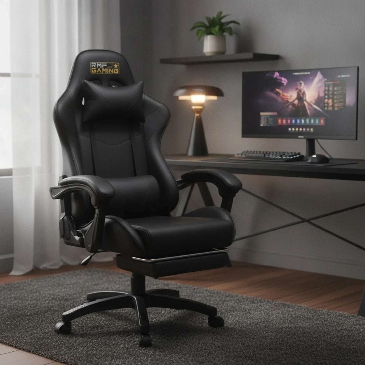 Chaise Gamer RMF Ergonomique avec Repose-Pieds